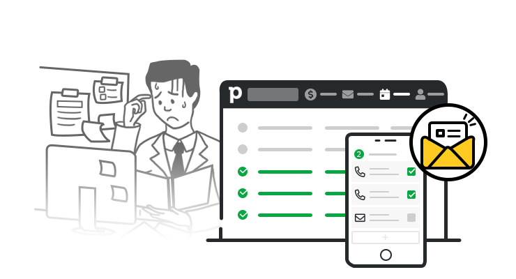 Pipedrive automatically reminds the business to track the schedule